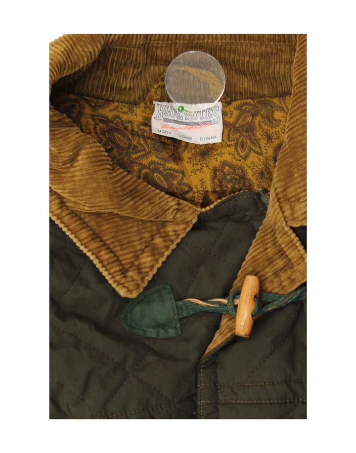 Blue Notes Herre Hætte Quilted Duffel Coat IT 52 XL Grøn Polyester