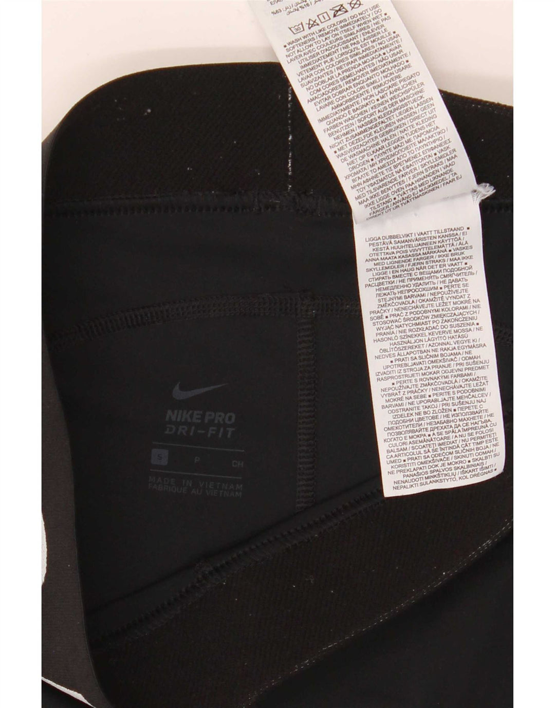 Nike Dame Dri Fit grafiske sportsshorts UK 8 Small Black Polyester