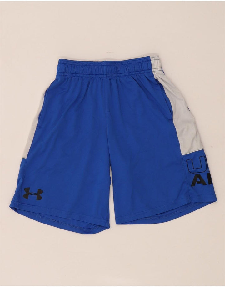 Under Armour drenge grafiske sportsshorts 7-8 år Small Blue Colourblock