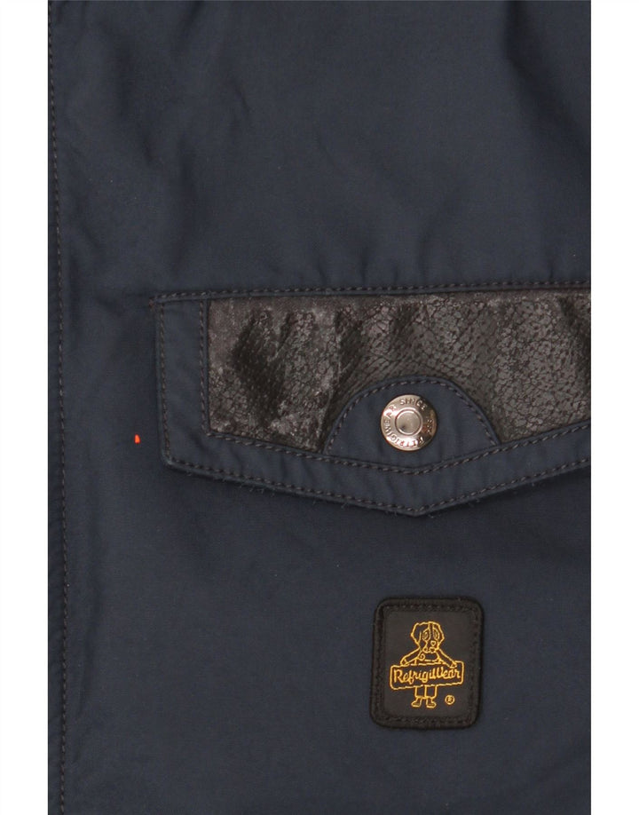 Refrigiwear Herre Bomber Jacket UK 40 Large Navy Blue Polyamide