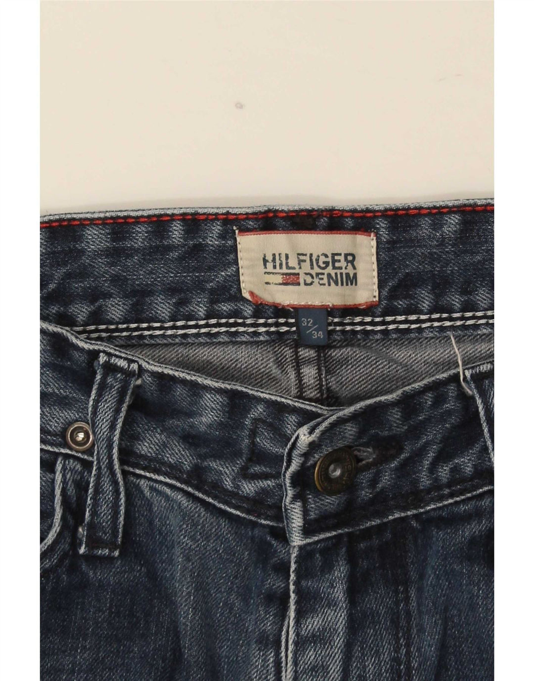 Tommy Hilfiger Dame Slim Jeans W32 L34 Marineblå Bomuld