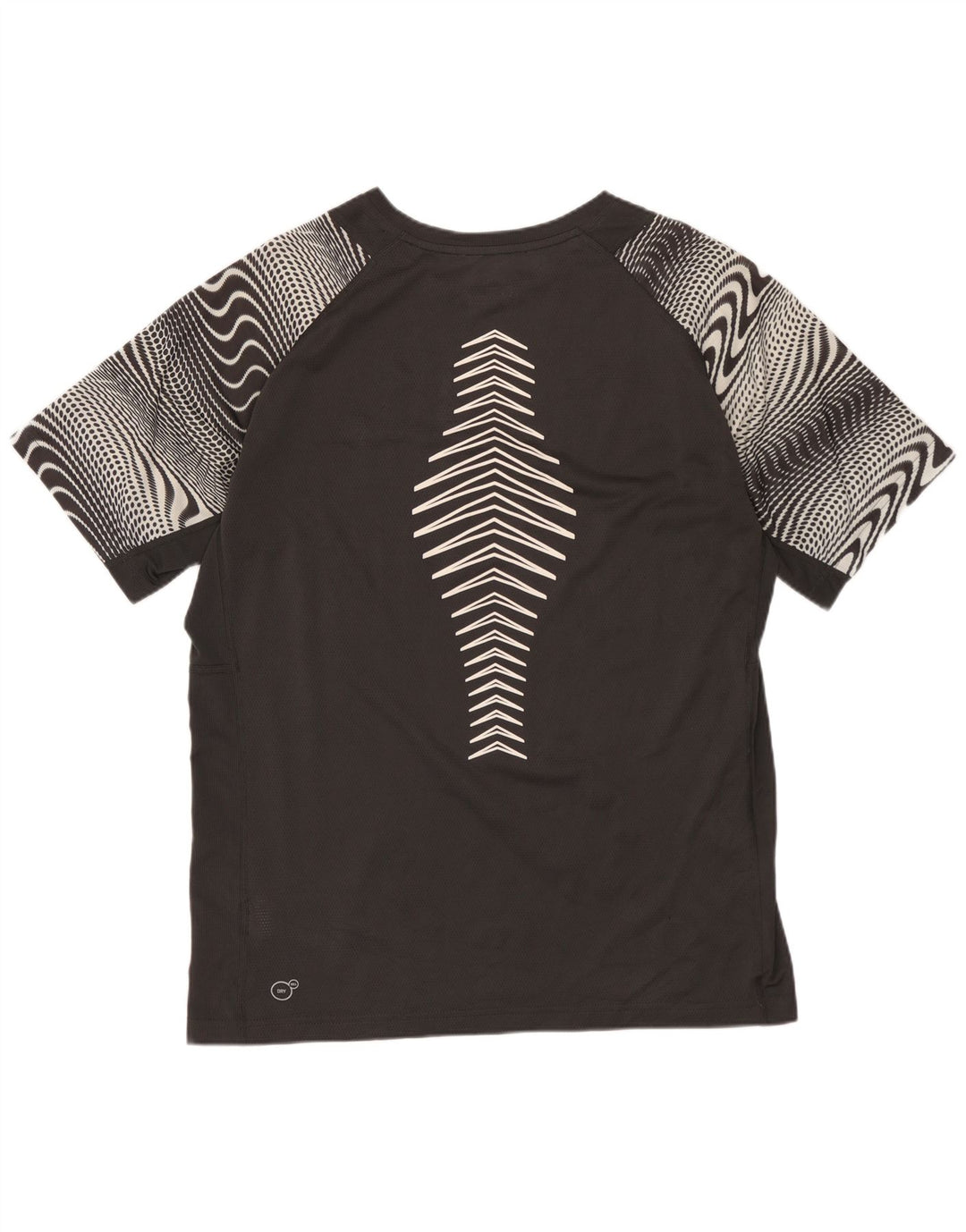 PUMA Grafisk T-shirt til mænd, mellemgrå geometrisk polyester
