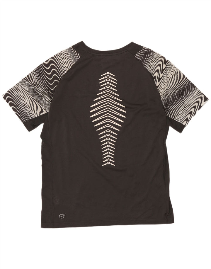 PUMA Grafisk T-shirt til mænd, mellemgrå geometrisk polyester