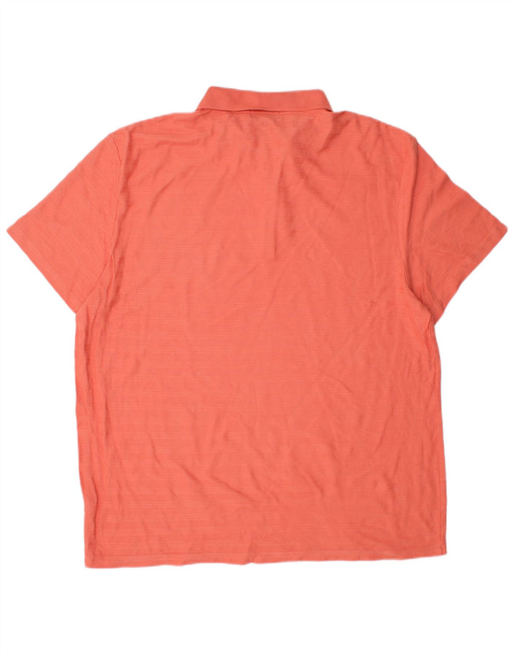 CALVIN KLEIN Herre poloshirt XL rødstribet bomuld