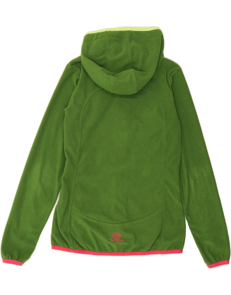 BERGANS Womens Hooded Fleece Jacket UK 10 Small Green Polyester Vintage Bergans and Second-Hand Bergans from Messina Hembry 