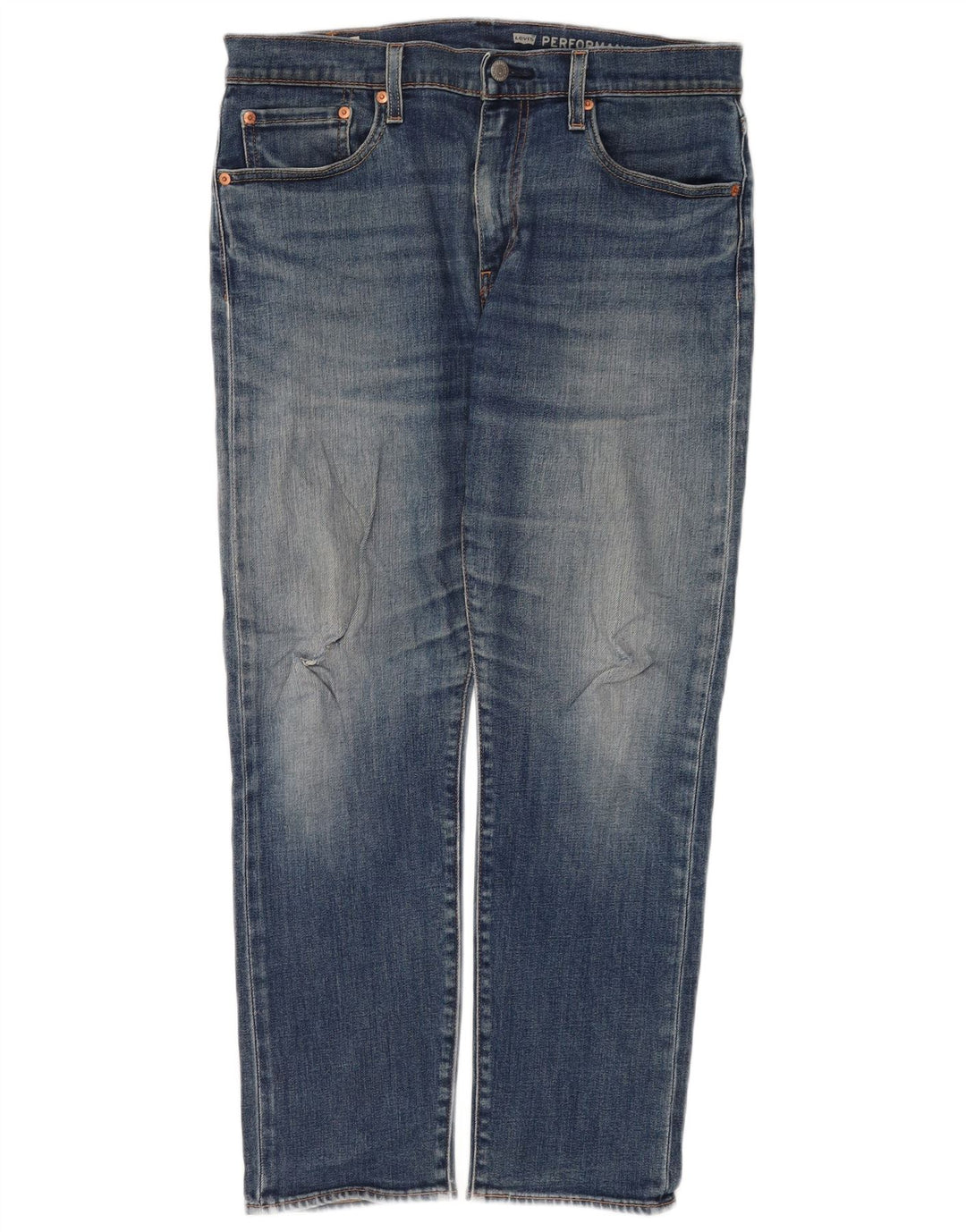 Levi's Herre 502 tilspidsede jeans W32 L30 blå bomuld