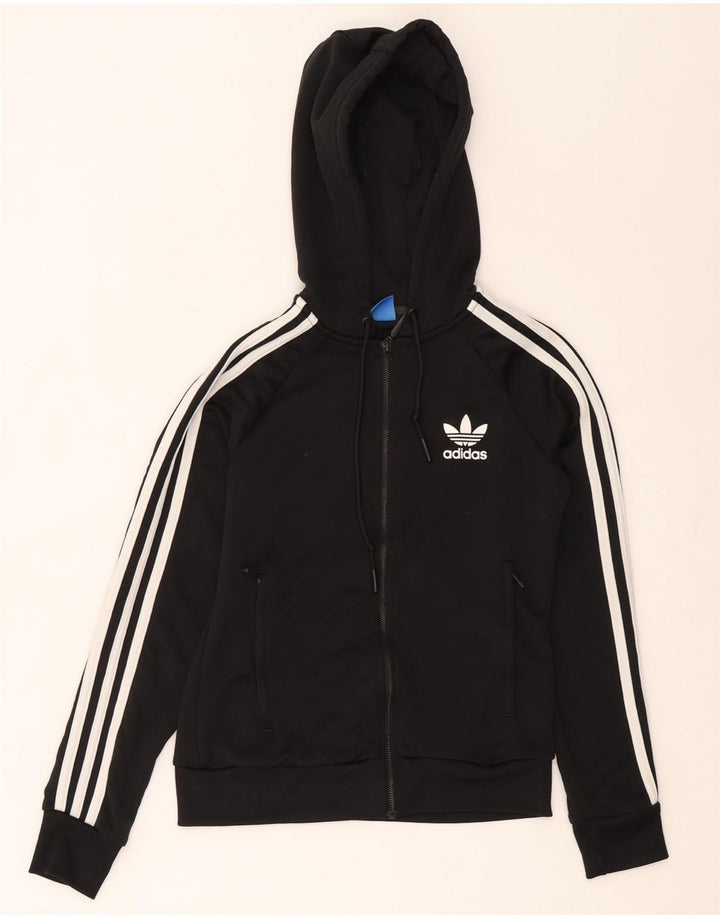 Adidas Dame Hættetrøje Sweater UK 8 Small Black Polyester