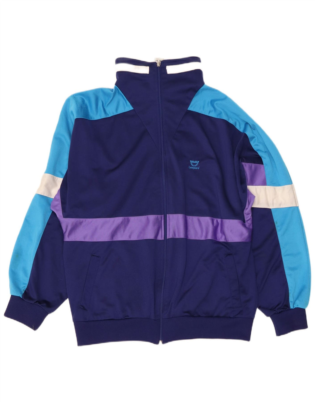Leopard fuld træningsdragt til mænd UK 46/48 XL Marineblå Colourblock Polyester