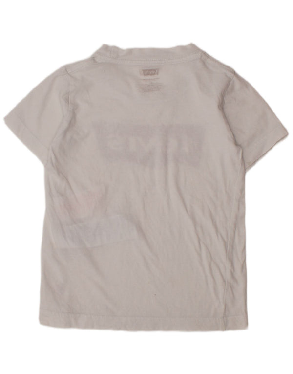 LEVI'S drenge grafisk T-shirt top 3-4 år hvid bomuld