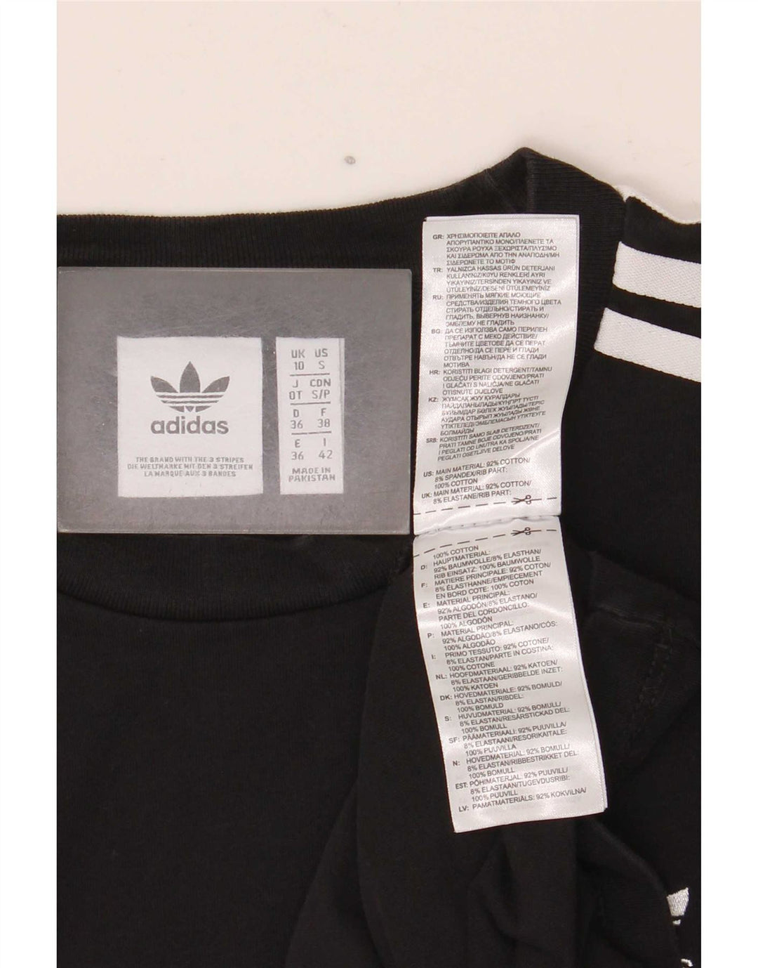 Adidas Dame Top Langærmet UK 10 Small Black Bomuld