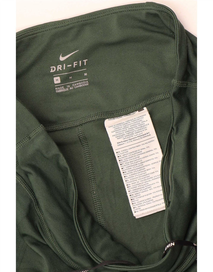 Nike Dame Dri Fit Leggings UK 14 Medium Green Polyester
