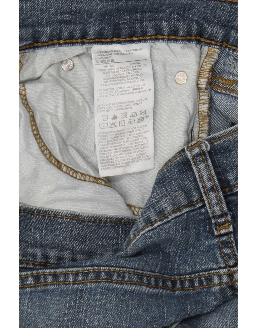 Levi's Herre Signature Straight Jeans W36 L32 Blå Bomuld