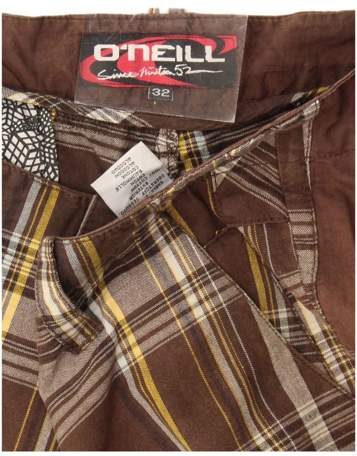 O'Neill Chino Shorts til mænd W32 Medium brun plaid bomuld