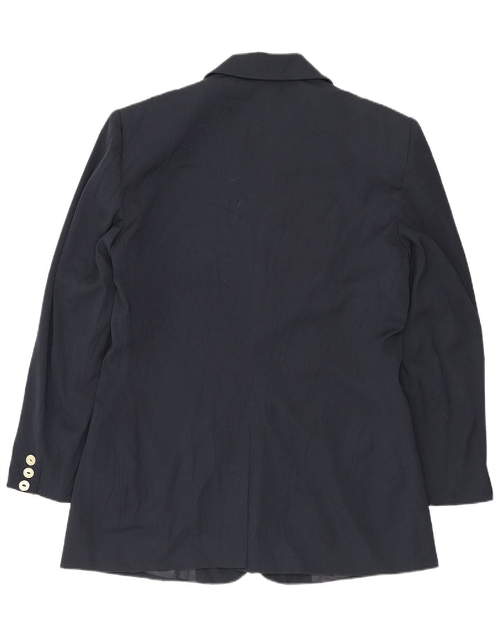 BENETTON Dame 2-knaps blazerjakke IT 46 Stor marineblå polyester