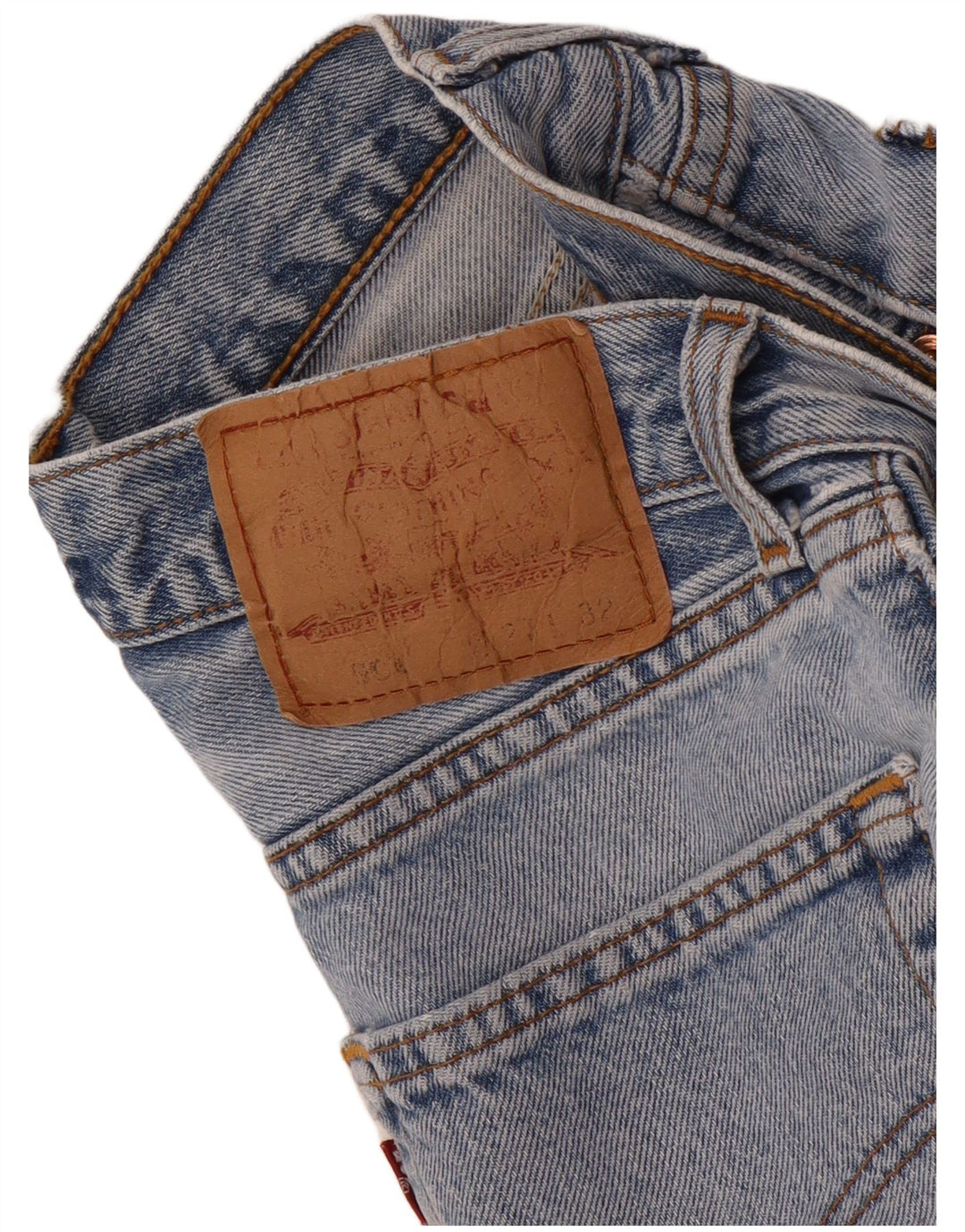 Levi's Womens 501 højtaljede denimshorts W27 Small Blue