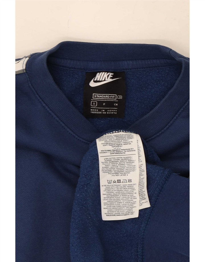 Nike Herre Loose Fit Grafisk Standard Sweatshirt Jumper Small Navy Blue