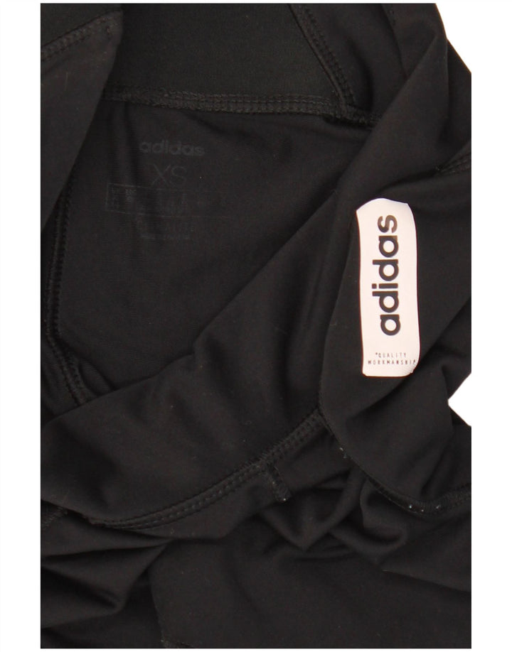 ADIDAS Climalite Leggings til kvinder UK 4/6 XS sort polyester
