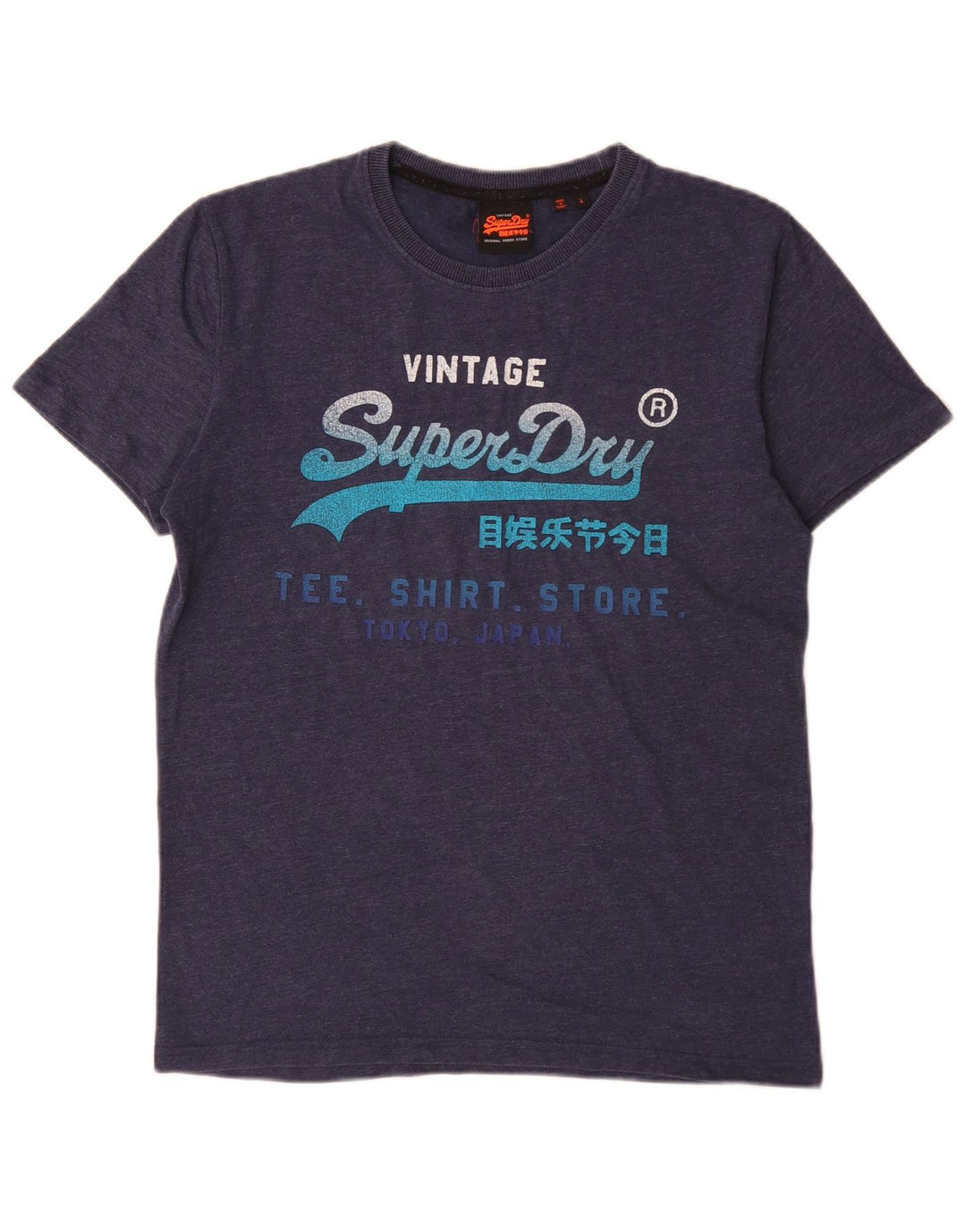 Superdry Grafisk T-shirt top til mænd, stor marineblå