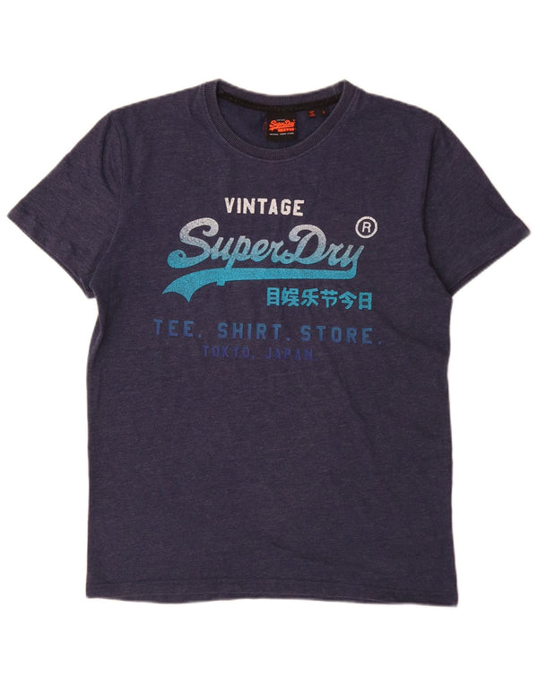 Superdry Grafisk T-shirt top til mænd, stor marineblå