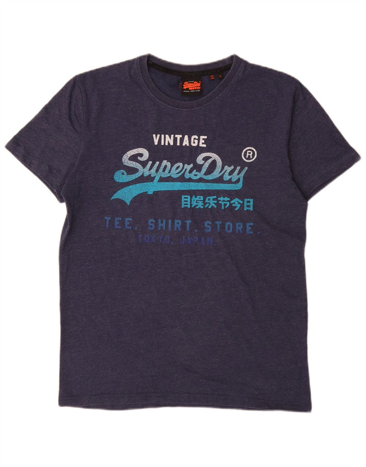 Superdry Grafisk T-shirt top til mænd, stor marineblå