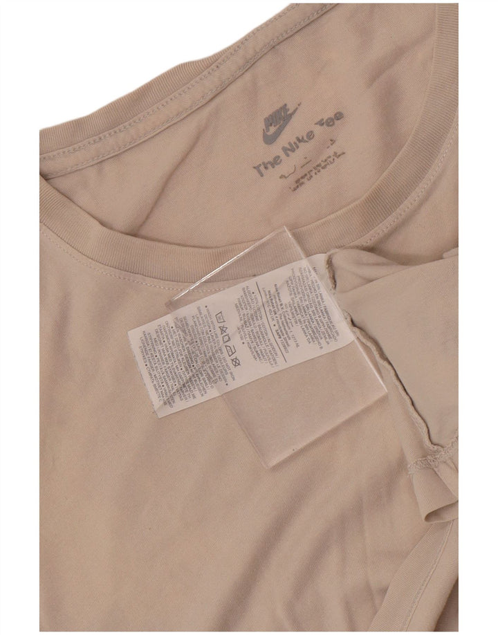 Nike T-shirt top til mænd, stor beige bomuld