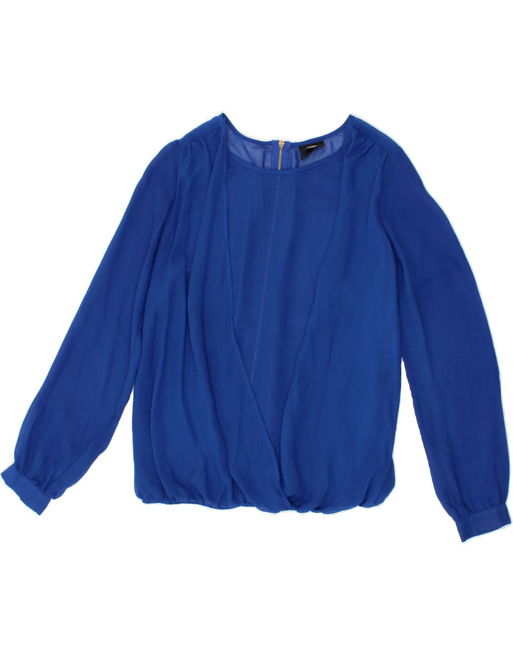 MOSSIMO Womens Long Sleeve Blouse Top UK 6 XS Blue Vintage Mossimo and Second-Hand Mossimo from Messina Hembry 