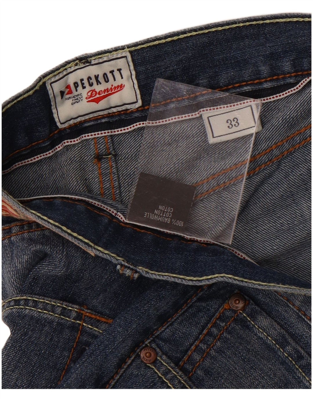 Peckott Herre Denim Shorts W33 Medium Blue Bomuld
