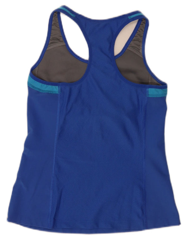 Nike Dame Dri Fit Crop Grafisk Vest Top UK 14 Large Blue Sports