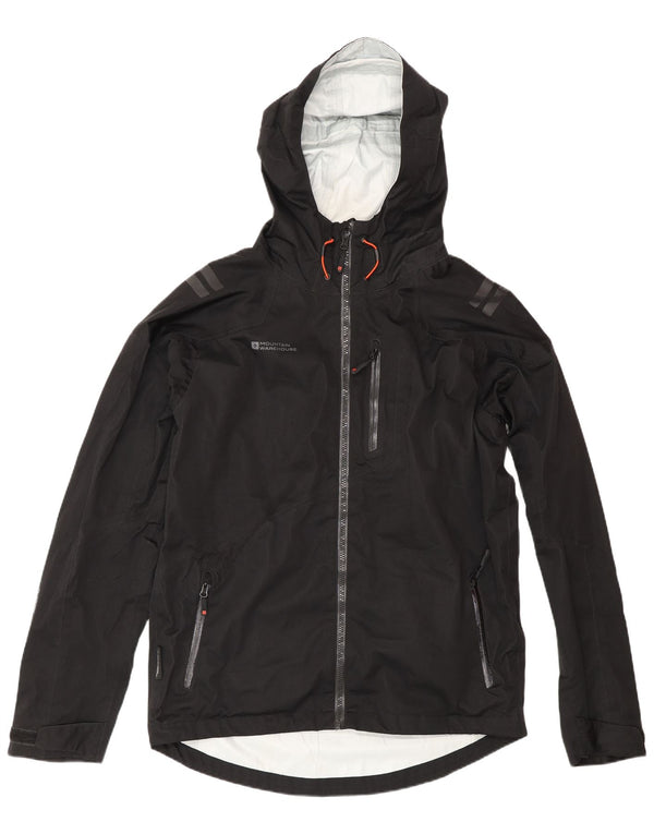 Mountain Warehouse Regnjakke med hætte til mænd UK 38 Medium Sort Polyester