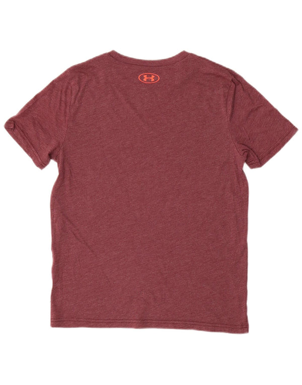 UNDER ARMOUR Drenge Grafisk T-Shirt Top 9-10 år Medium Burgundy