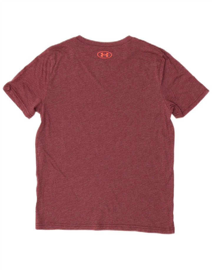 UNDER ARMOUR Drenge Grafisk T-Shirt Top 9-10 år Medium Burgundy