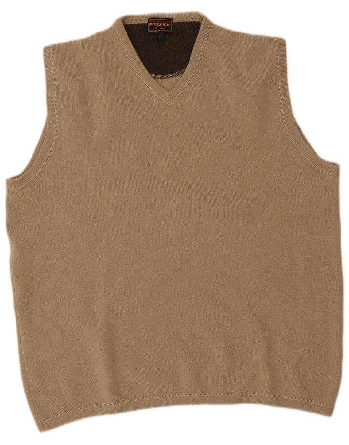 Woolrich Herrevest Tank Top XL Beige Ny Uld