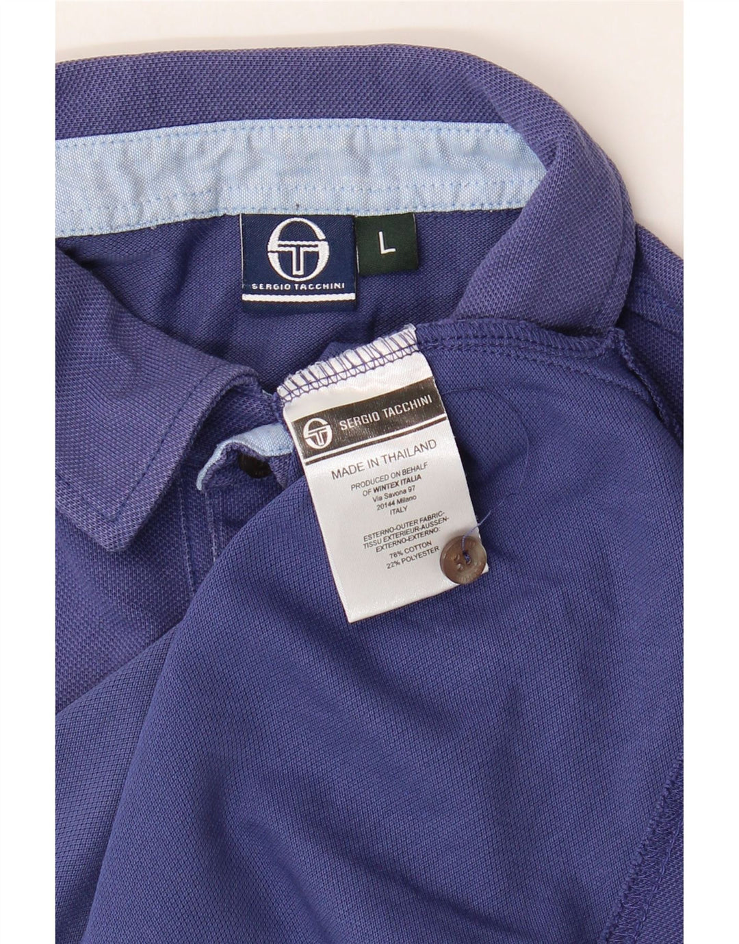 Sergio Tacchini Herre poloshirt Stor marineblå bomuld