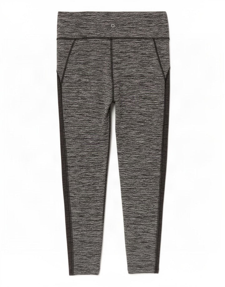 Marks & Spencer Womens Crop Leggings UK 12 Medium Grey Flecked Polyester