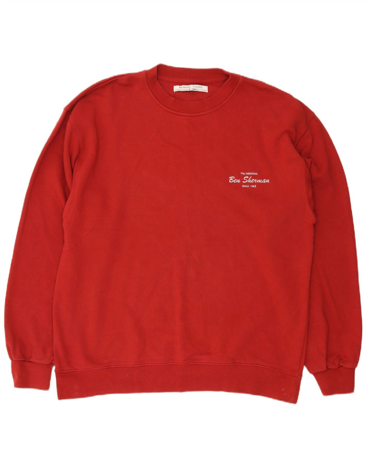 BEN SHERMAN Sweatshirt til mænd 2XL Rød Bomuld