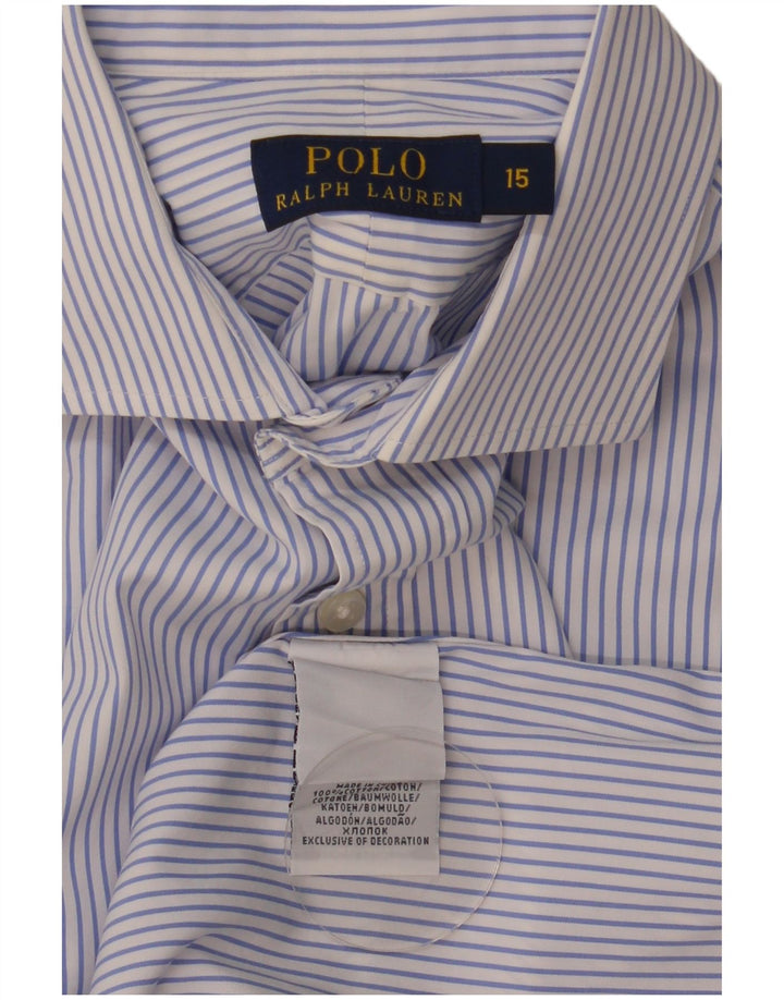 Polo Ralph Lauren herreskjorte str. 15 Medium blå stribet bomuld
