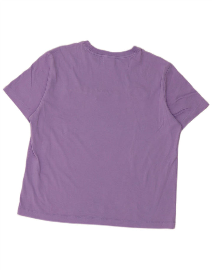 Champion Kvinder Oversized Grafisk T-Shirt Top UK 10 Lille Lilla