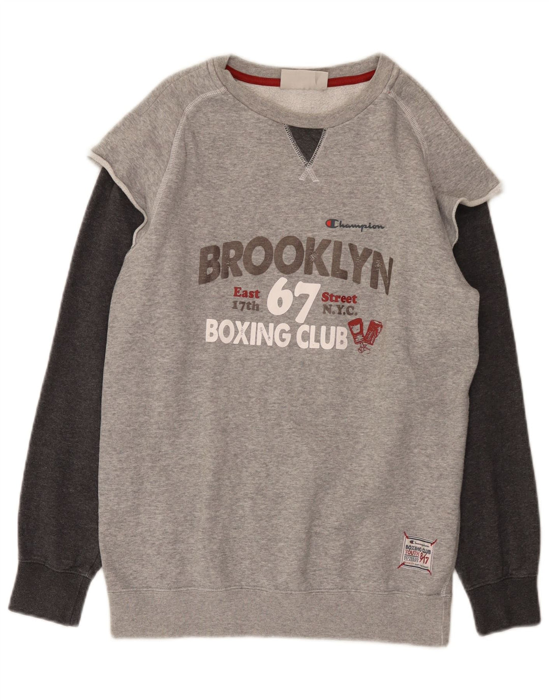 Champion Boys Brooklyn Sweatshirt Jumper 13-14 år XL Grå Flecked