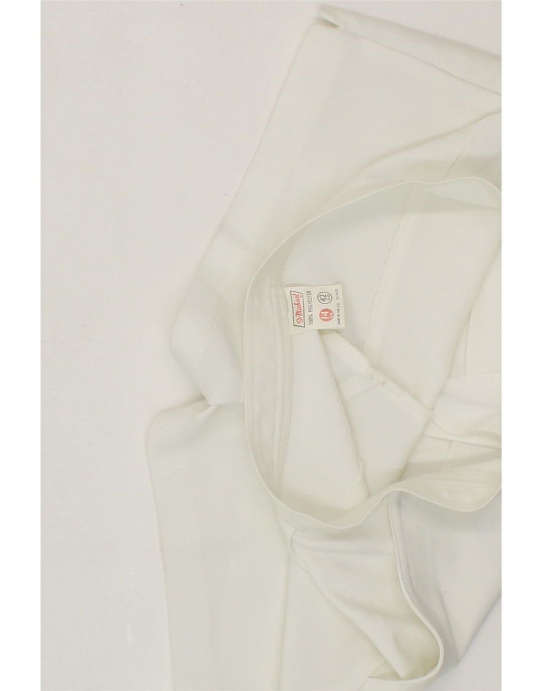 ST MICHAEL Womens Chino Shorts UK 14 Medium W30  White Polyester Vintage St Michael and Second-Hand St Michael from Messina Hembry 