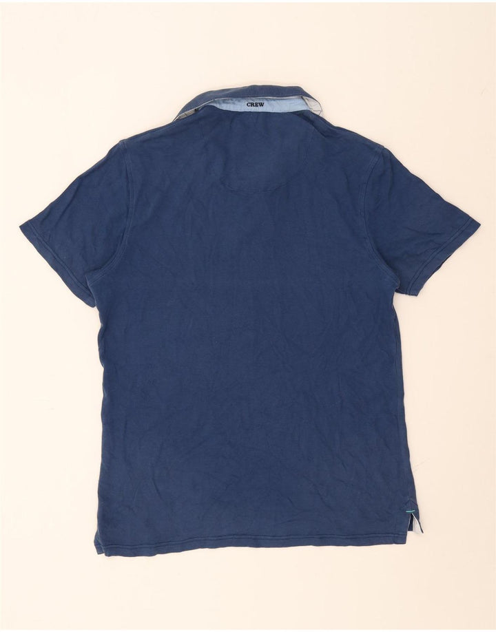 CREW CLOTHING Mens Polo Shirt Medium Navy Blue Cotton Vintage Crew Clothing and Second-Hand Crew Clothing from Messina Hembry 