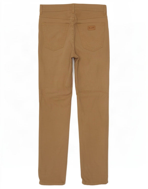 Wrangler Mens Texas Stretch Straight Jeans W32 L30 Brown Cotton