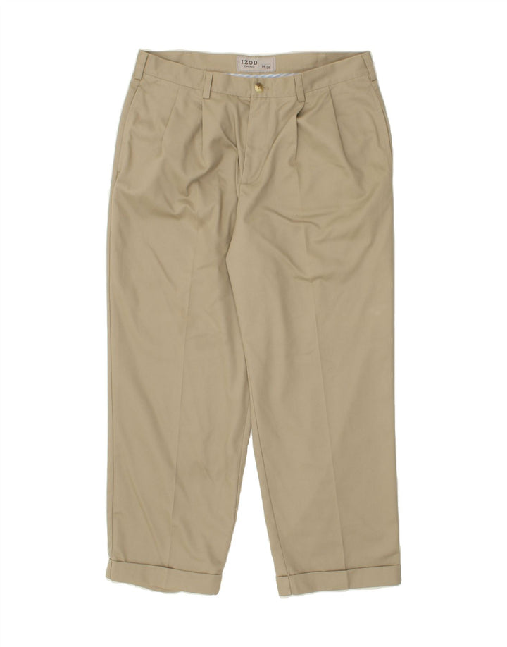 IZOD Mens Pegged Chino Trousers W36 L29 Beige Cotton Vintage Izod and Second-Hand Izod from Messina Hembry 
