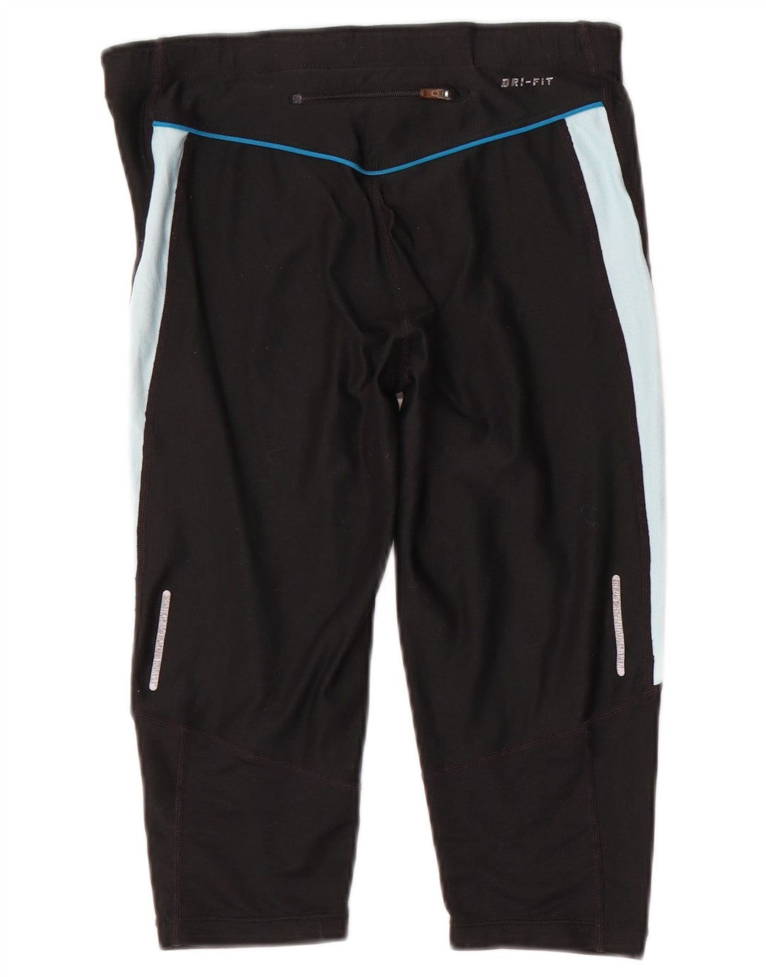 Nike Dame Capri Leggings UK 10 Small Black Colourblock