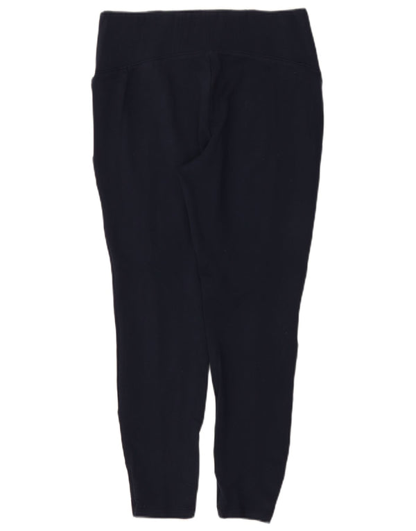 Marks & Spencer Womens Leggings UK 14 Large Navy Blue Viscose