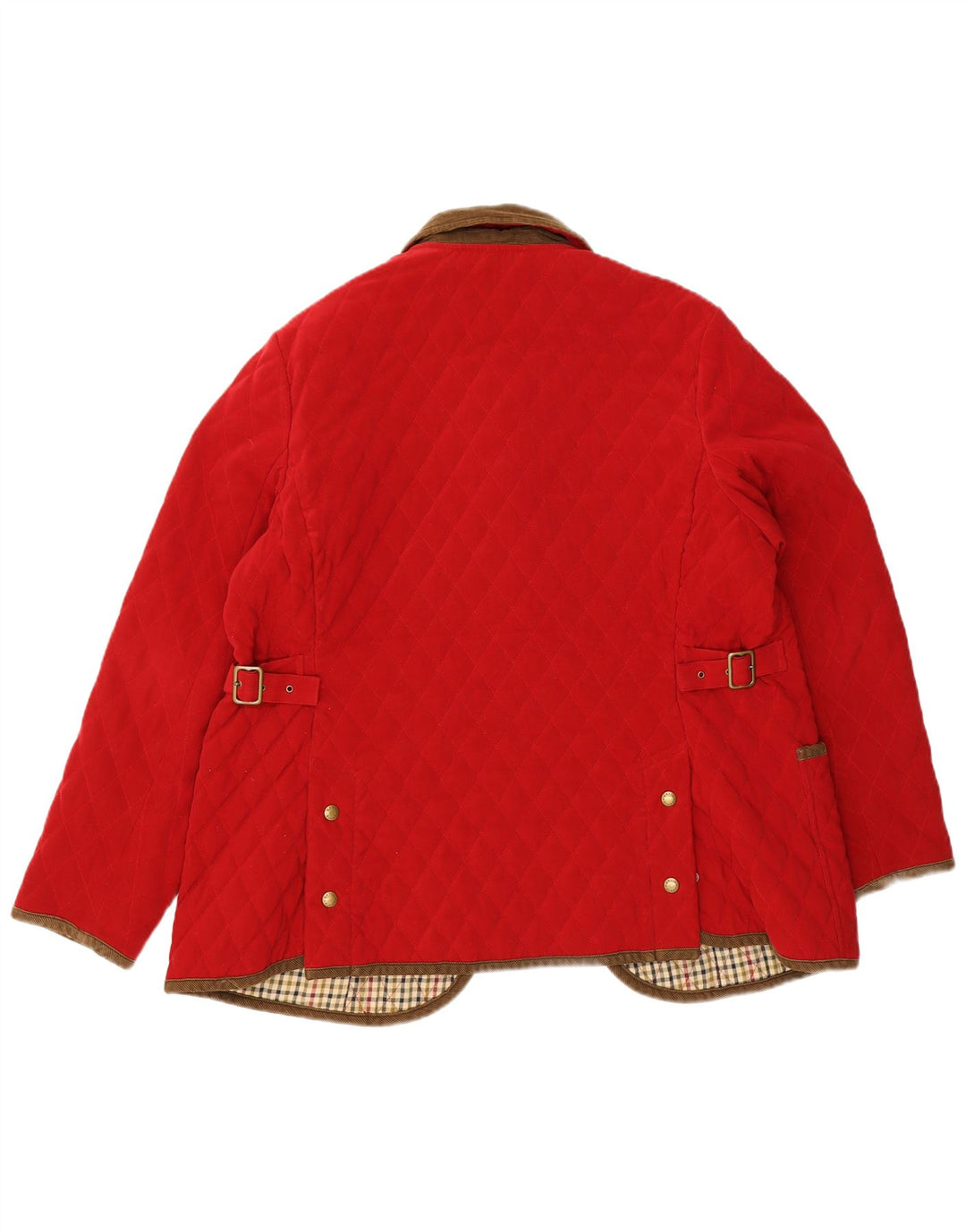 Orvis Dame Oversized Quiltet Jakke UK 16 Stor Rød Polyester