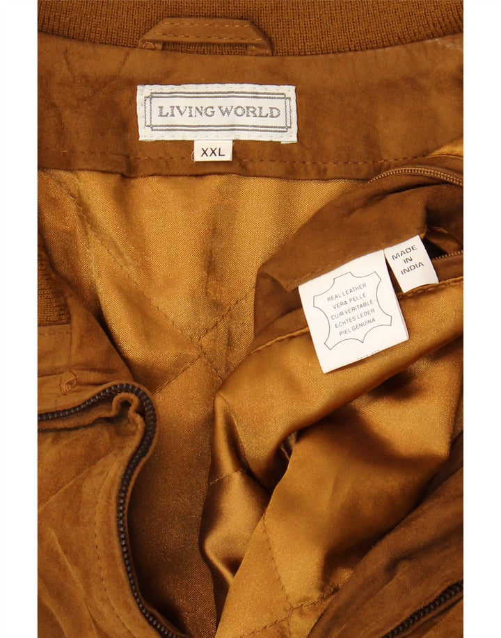 Living World Herre ruskindsjakke UK 44 2XL brunt læder