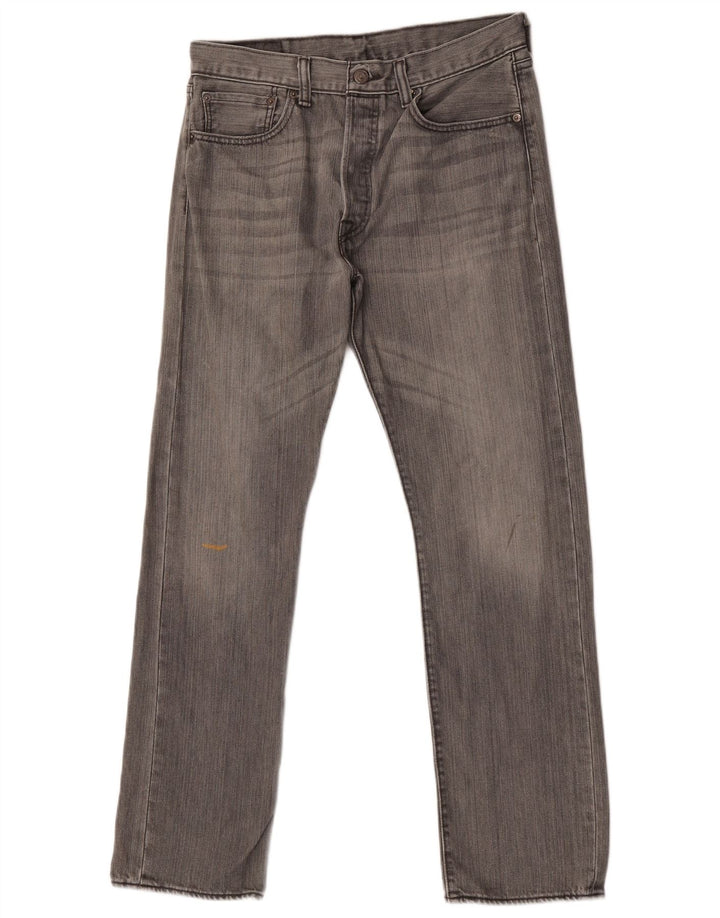 Levi's Herre 501 Straight Jeans W32 L30 Grå Bomuld