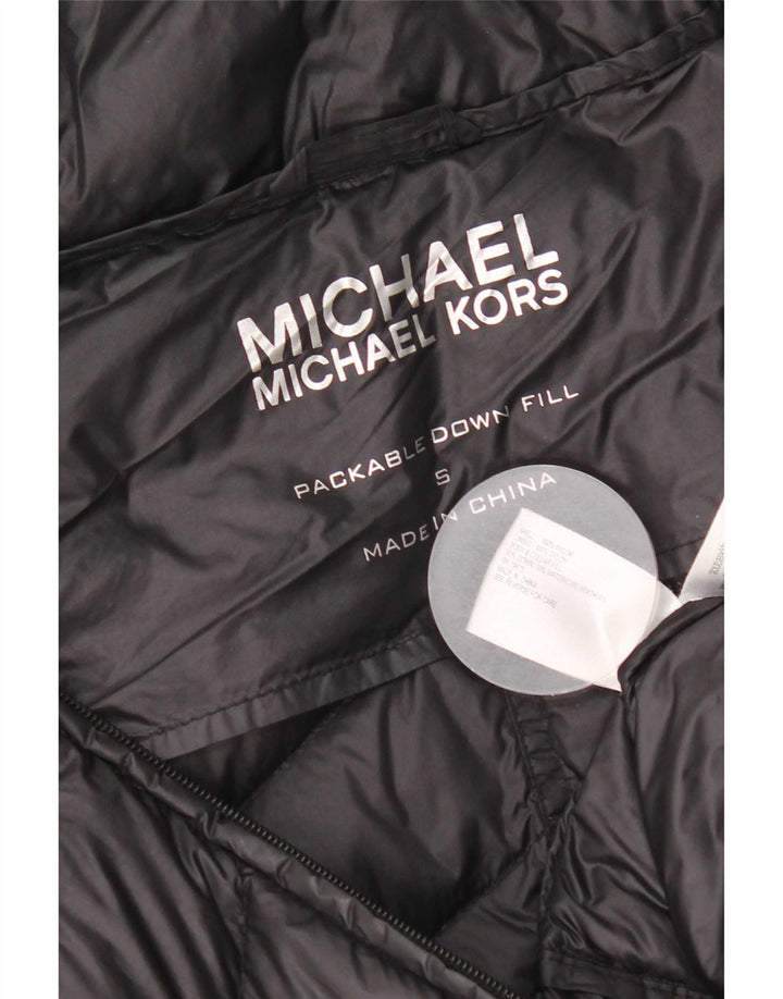 Michael Kors Dame Polstret Jakke UK 10 Small Black Nylon