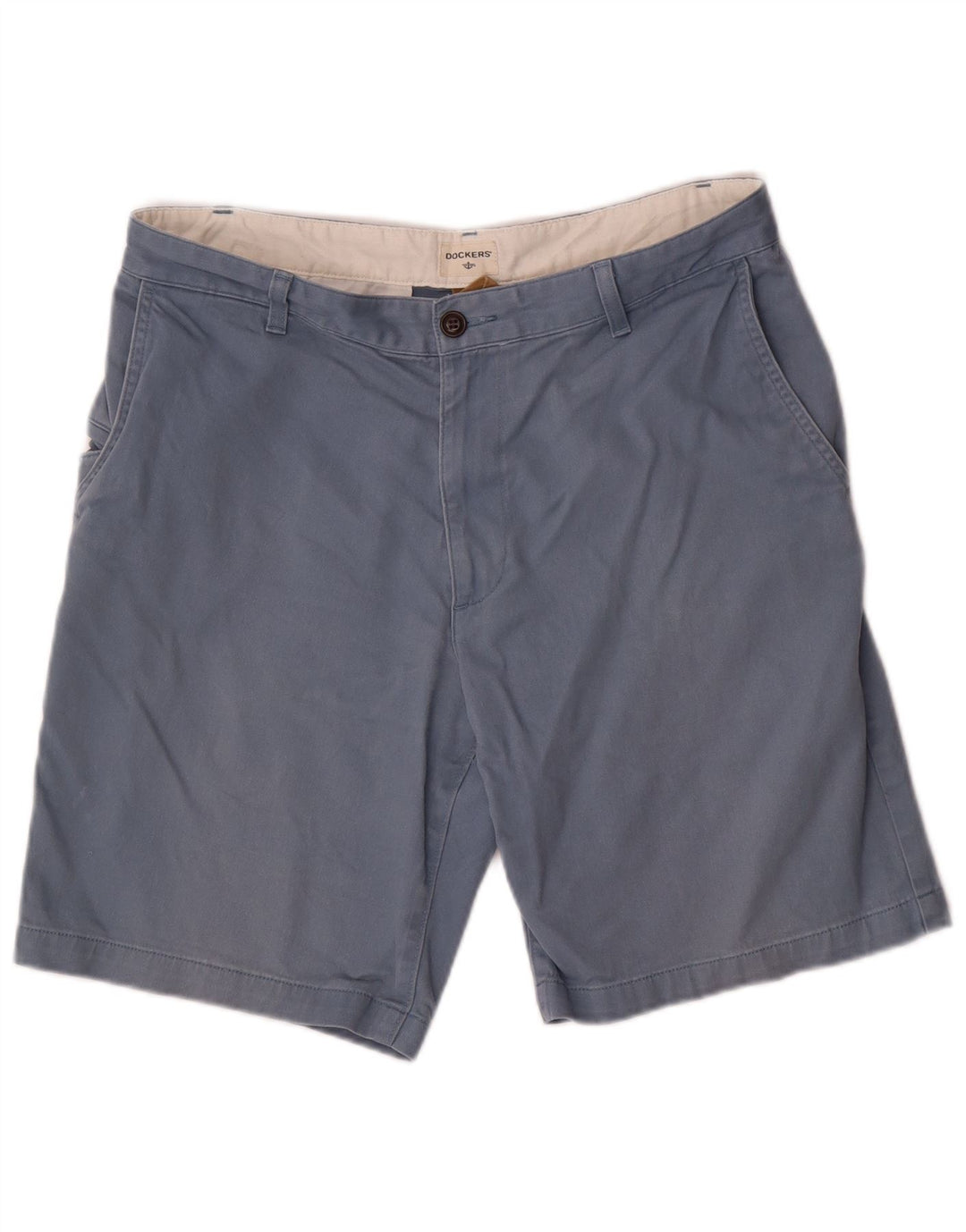 Dockers Herre Cargo Shorts W34 Large Blue Cotton