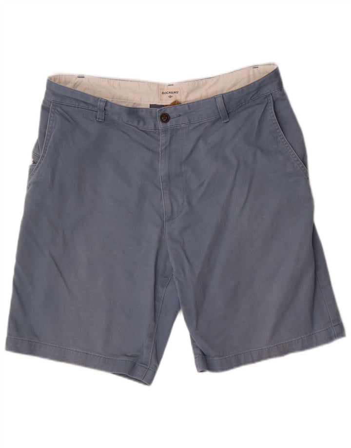 Dockers Herre Cargo Shorts W34 Large Blue Cotton